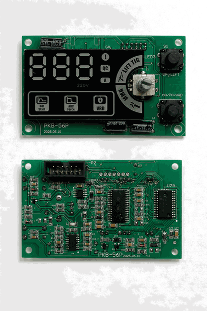 Panel de control y display de la soldadora PRO 200